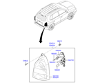 hyundai 9192411 задняя фара