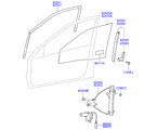 hyundai 8182411 регулятор стекла двери передней и стекло