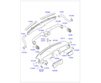 hyundai 84847A11 накладка панели приборов верхняя