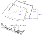 hyundai 8686111 ветровое стекло