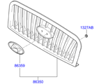 hyundai 8686311 решетка радиатора