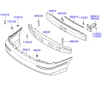 hyundai 8686611 бампер задний