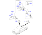 hyundai 8687611 зеркало заднего вида