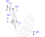 hyundai 8888811 ремень безопасности передних сидений