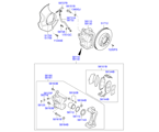 kia 5858111 Тормозной механизм переднего колеса