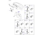 kia 6610A11 Переключатели и выключатели приборной панели (01/02)