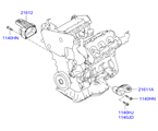 kia 20216A11 Подвеска двигателя и коробки передач (01/02)