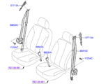 kia 8888211 ремень безопасности передних сидений