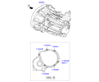 kia 43430A21 TRANSAXLE ASSY-MANUAL