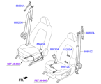 kia 8888811 ремень безопасности передних сидений