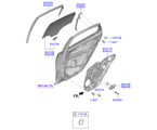 kia 8183411 регулятор стекла и стекло задней двери