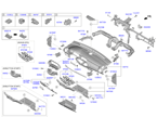kia 8484711 накладка панели приборов