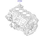 kia 20202A11 Короткоходный двигатель в сборе