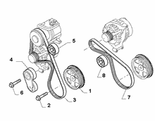 lancia  BELTS AND PULLEYS