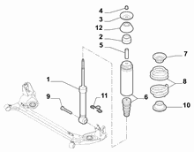 lancia  REAR SHOCK ABSORBERS AND SPRINGS