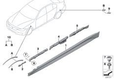 mini 51_8715 Накладка M порог / арка колеса