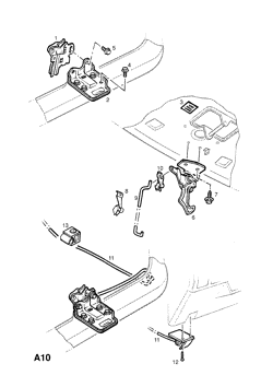 opel 9 ТРОС ОТКРЫТИЯ ЗАМКА КАПОТА