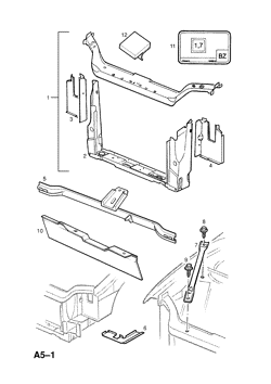 opel 1 ПЕРЕДНЯЯ КОНЦЕВАЯ ЧАСТЬ