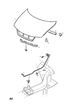 opel 7 СТОЙКА-ФИКСАТОР КАПОТА