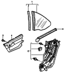 porsche 805005 Side window