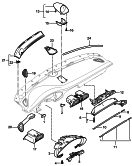 porsche 809001 Детали. Облицовка передней панели. Верхняя часть