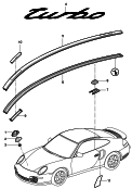 porsche 810000 Надписи. Декоративные обшивки. Пленка для защиты от камней