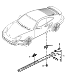 porsche 810005 Облицовка порога