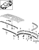 porsche 811009 Convertible top. Seal