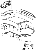 porsche 811016 Жесткая цельносъемная крыша. Детали. Прокладки