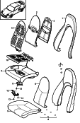 porsche 817005 Foam part. Cover. Comfort seat. Ventilation component