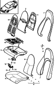 porsche 817005 Пенопласт.комп.. Покрытие. Сиденье Komfort. Вентиляц. элемент
