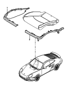 porsche 817016 Cushion carrier. Frame. Seat surface