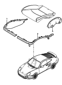 porsche 817053 Cushion carrier. sports seat. Frame. Seat cushion