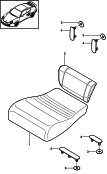 porsche 817082 Back seat cushion. D -    MJ 2008>>