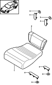 porsche 817082 Подушка заднего сиденья. D -    MJ 2008>>