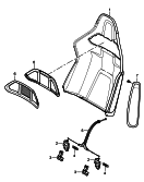 porsche 817091 Backrest shell. bucket seat. Collapsible. Accessories. D -    MJ 2008>>