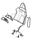 porsche 817091 Cпинка. Cиденье ковшеобразной формы. складной. Детали. D -    MJ 2008>>