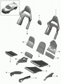 porsche 817002 Пенопласт.комп.. чехлы спинок сидений. Обивка сидений. Cиденье ковшеобразной формы