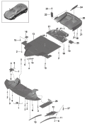 porsche 801070 Underbody. Trim