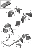 porsche 801075 Wheel housing liner. Air guide