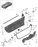 porsche 804000 Door. Installation parts