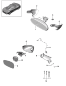 porsche 809050 Interior mirror. Exterior mirror
