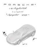 porsche 810000 inscriptions/lettering. Decorative fittings. Stone guard film