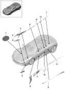 porsche 810003 Decorative film. See workshop manual. 665255
