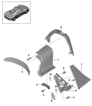 porsche 811070 roll bar. B-pillar. Trim