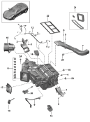 porsche 813005 Air guide. Air conditioner. Passenger compartment