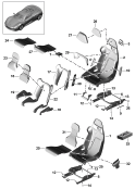 porsche 817000 bucket seat. Seat frame