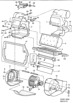 saab C0461 Теплообменник, серво - Вентилятор, АСС