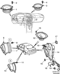 saab C0767 Динамик