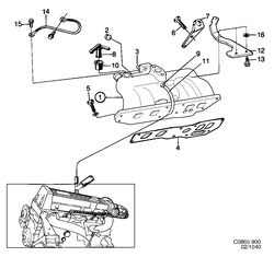 saab C0865 Впускная труба